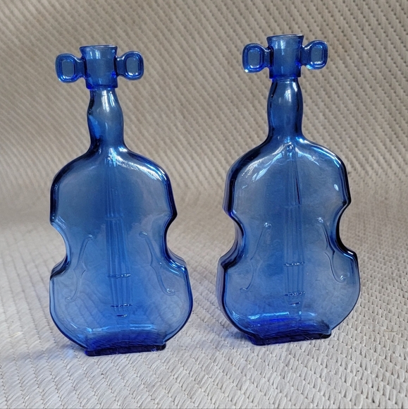 Cobalt Blue Guitar Vases - Picture 5 of 6
